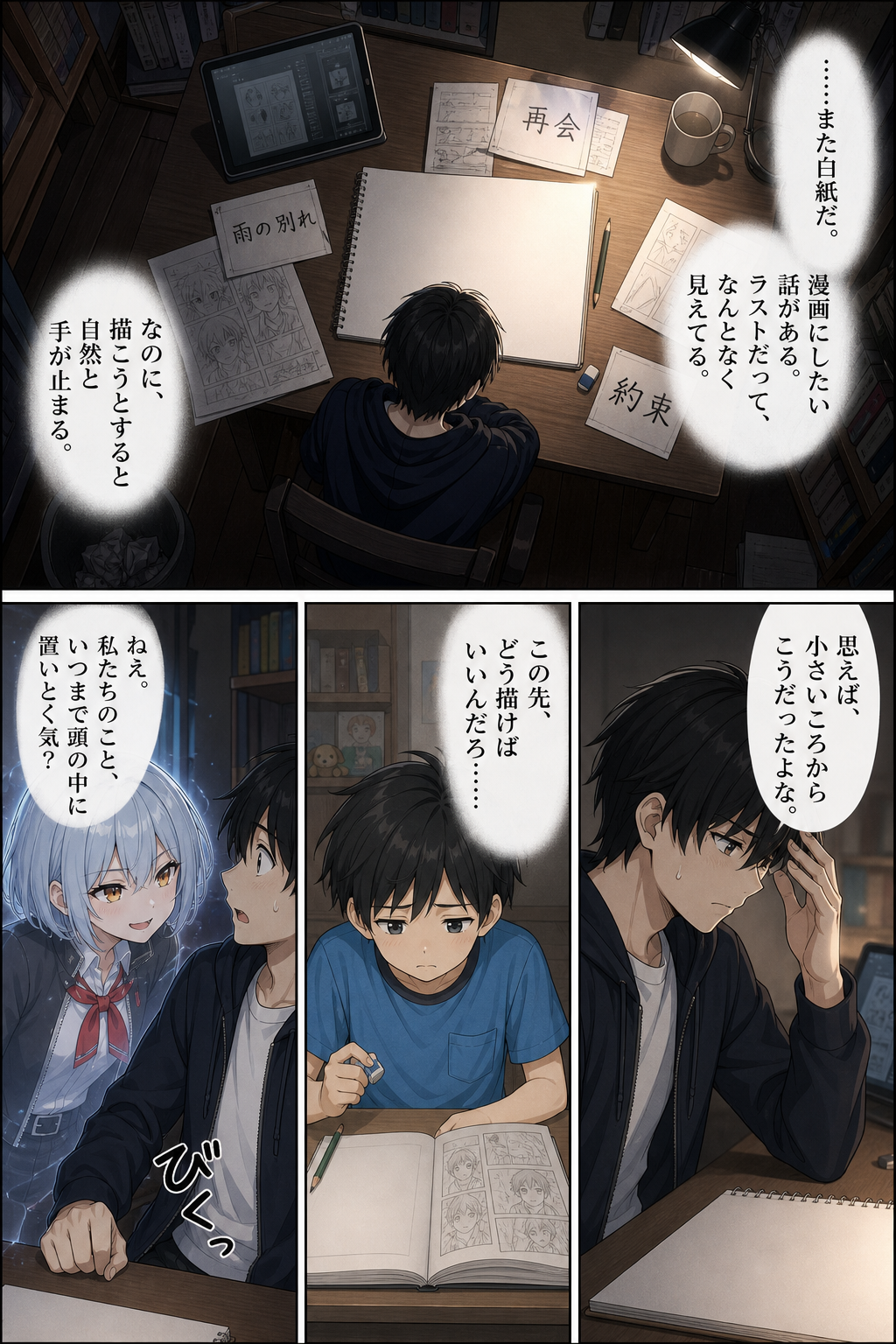 『頭の中の世界をカタチに出来なかった君へ』1ページ目